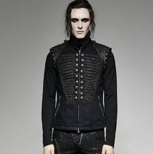 Black Parade Miltary Vest Jacket Zip Up Black My Chemical Romance Emo Goth